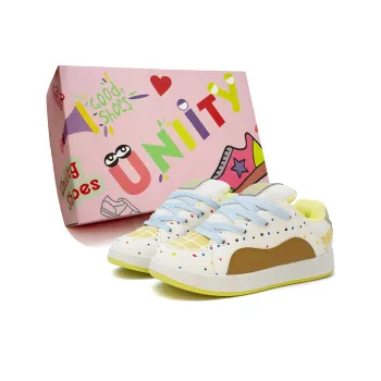 UNIITY Non slip Lightweight Low Top Skateboard Shoes Women's Cheese Sea Salt