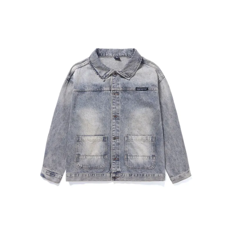 SANTASTIC Denim Jacket Men's Yellow Mud-1
