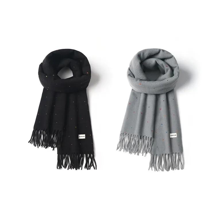 Yalu Preferred Polyester Knit Scarves Unisex Versatile Multicolor-7