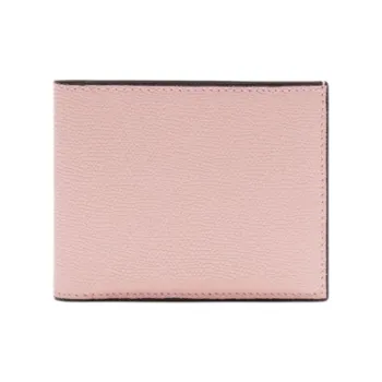 Valextra Millepunte Calfskin Coin Purse Wallet Women's Peony Pink