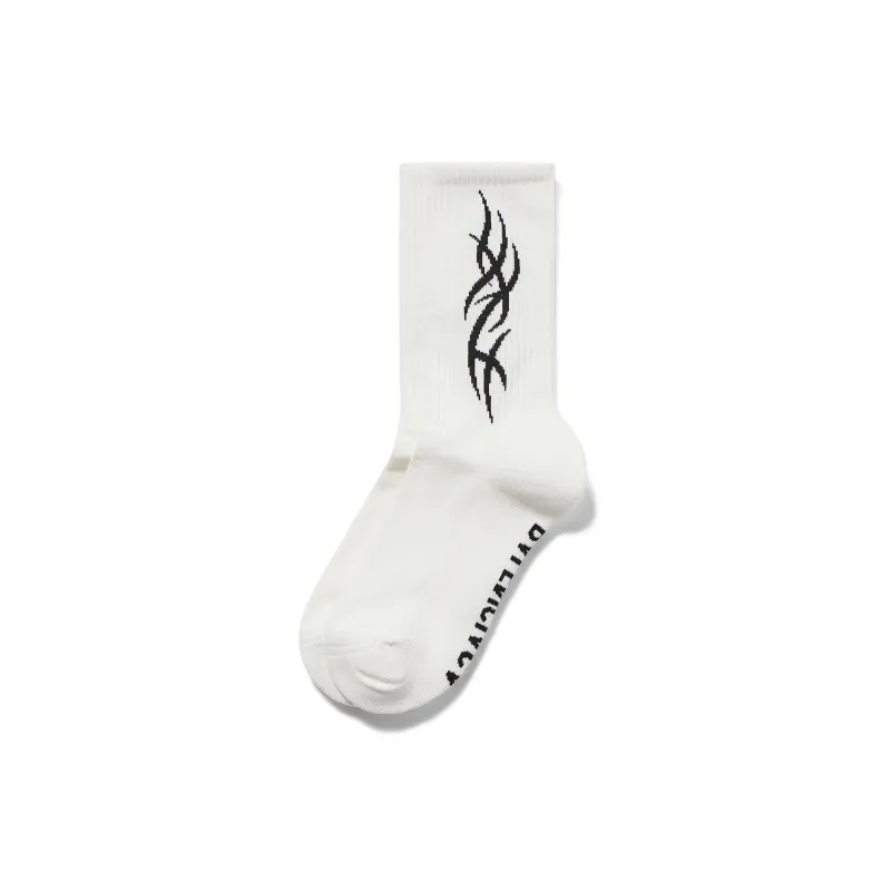 Balenciaga FW24 Mid Calf Socks Women's 1 Pack White-0