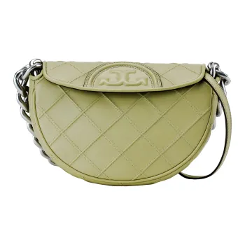TORY BURCH Fleming Sheepskin Crossbody Bag Shoulder Bag Mini Women's Olive Green