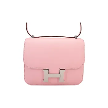 HERMES Constance Swift Leather Shoulder Bag, Crossbody Bag Mini Women's 3Q Rose Sakura Cherry Blossom Pink