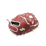 Softball Catcher, Burgundy 34 Inches Circumference, Right-Handed