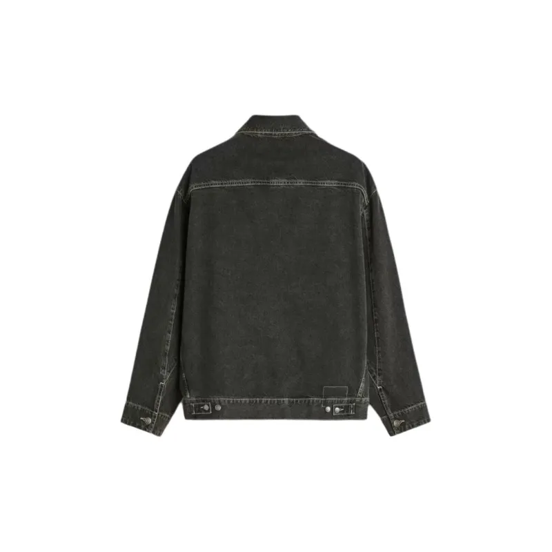 ZARA Denim Jackets Men Black-1