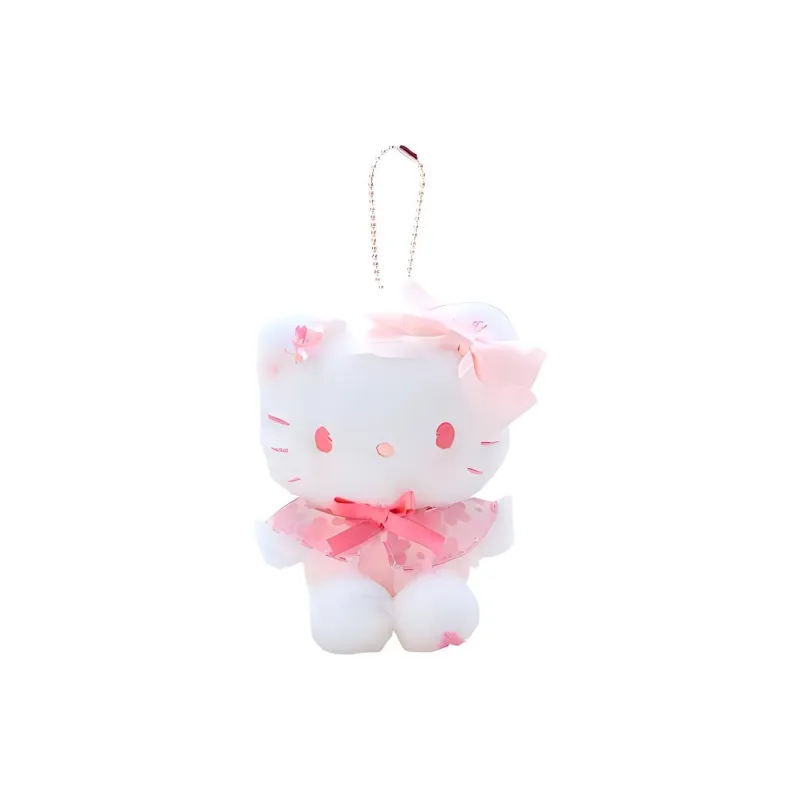 Sanrio Hello Kitty Cherry Blossom Compatible For Above 3 Years Old Audience Dolls Plush Pendant 11.4cm Height-0