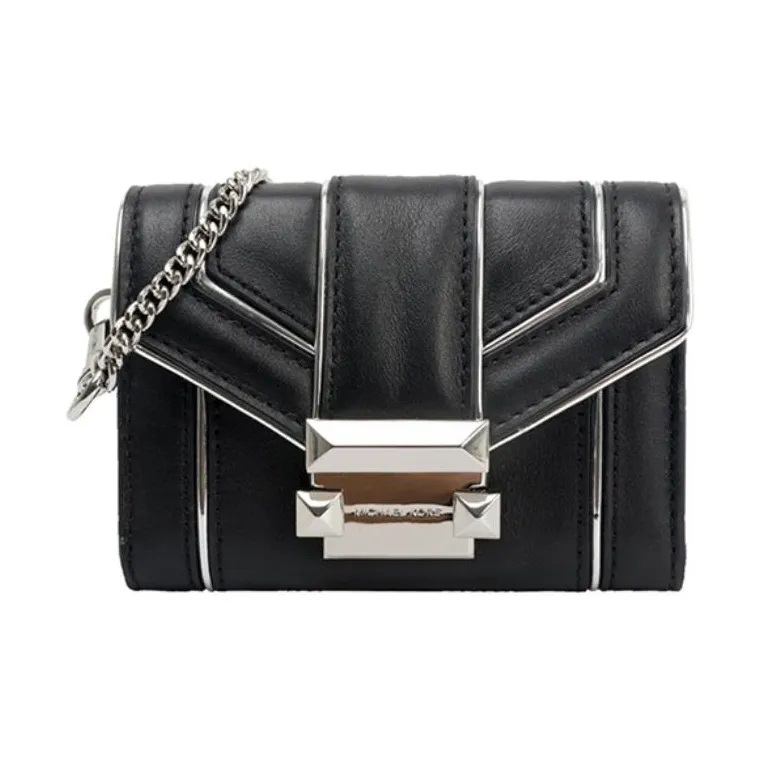 MICHAEL KORS Leather 3-in-1 Handbag Shoulder Bag Crossbody Bag Coin Purse Mini Women's Black-0