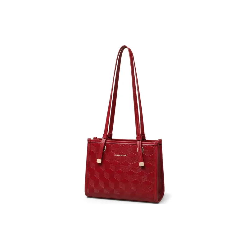 COMELY Cow Leather With Synthetic Leather Shoulder Bag, Crossbody Bag Regular Women's Cherry Red-5