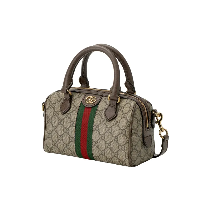 GUCCI Ophidia GG Supreme Canvas With Leather Shoulder Bag Crossbody Bag Handbag Mini Women's Beige & Ebony-2