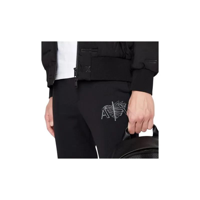 ARMANI EXCHANGEAE FW22 Knitted Sports Pants Men's Black-4
