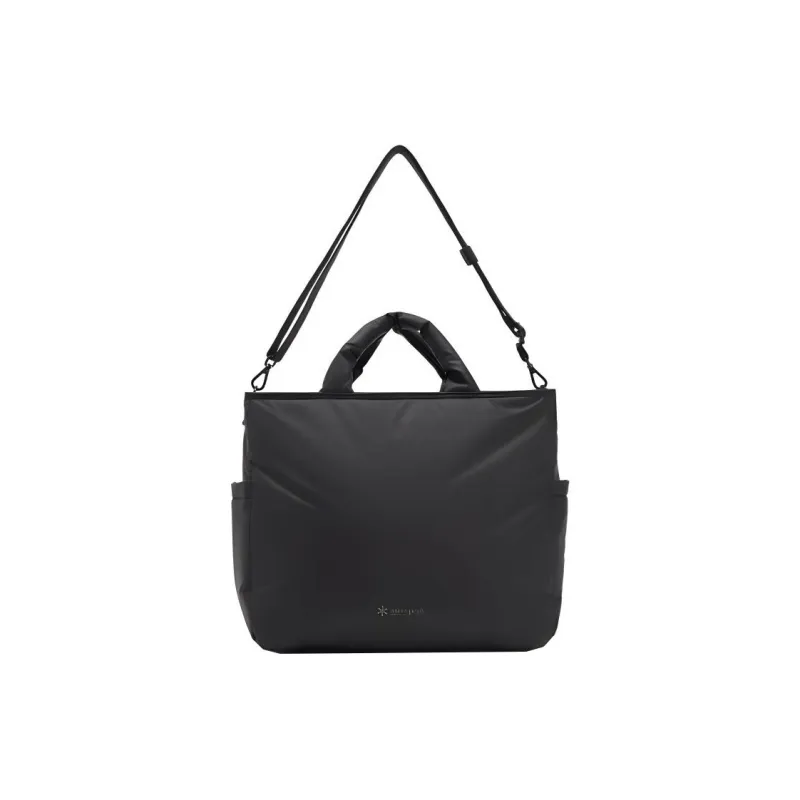Snow Peak Nylon Shoulder Bag Crossbody Bag Handbag Large Size Unisex Black-2
