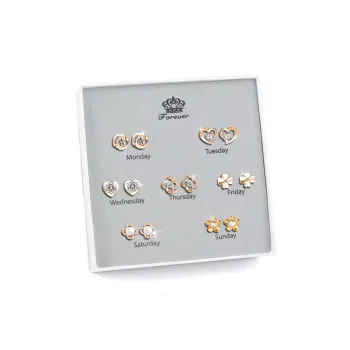 GAGA 925 Silver Stud Stud Earrings Women's