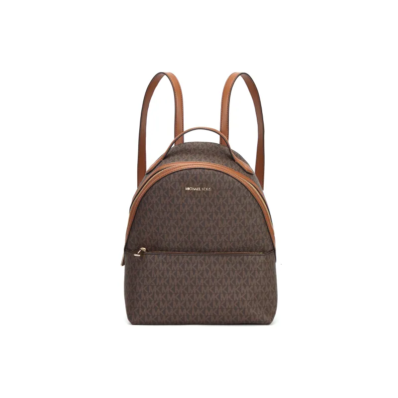 MICHAEL KORS Coated Canvas Backpack Medium Size Women's Brown-0