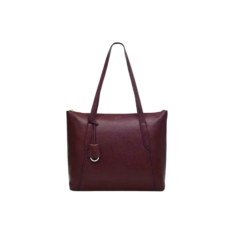 RADLEY Cow Leather Tote Bag Shopping Bag Handbag Shoulder Bag Large Size Women's Red Brown-0