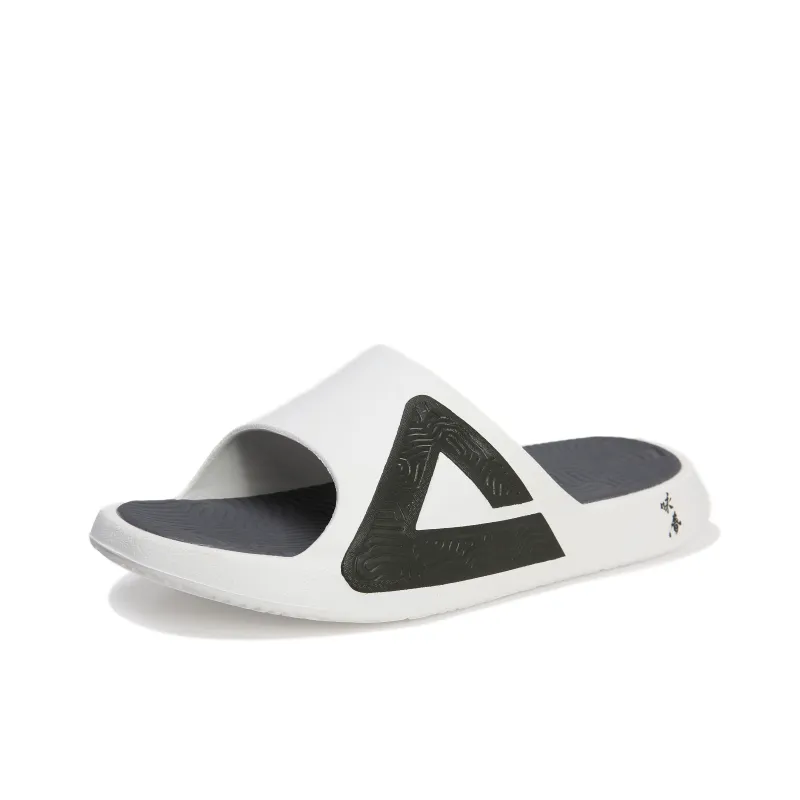 PEAK Tai Chi 2.0 Pro Slip Resistant Quick Drying Cushioning Slide Slippers Men's White Black-2