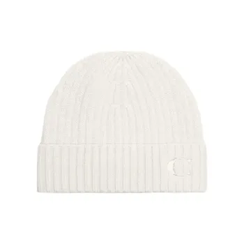 COACH Cashmere Beanies Unisex White