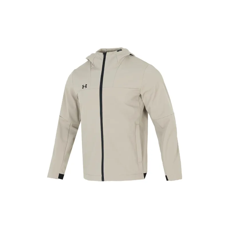 Under Armour Windbreaker Jacket Unisex Taupe Comes With Necklace-1