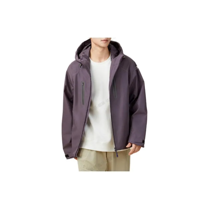 361° Windproof Wear Resistant Breathable Water Resistant Windbreaker Jacket Men's Dark Gray Purple-2