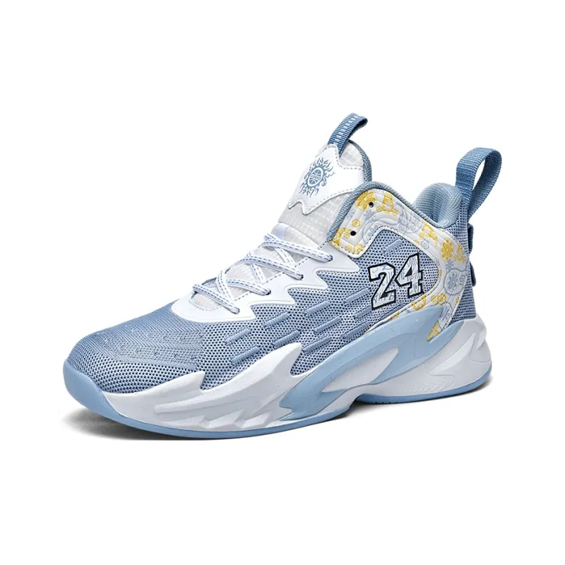 Wooden Rabbit Slip Resistant Mid Top Basketball Shoes Unisex-11