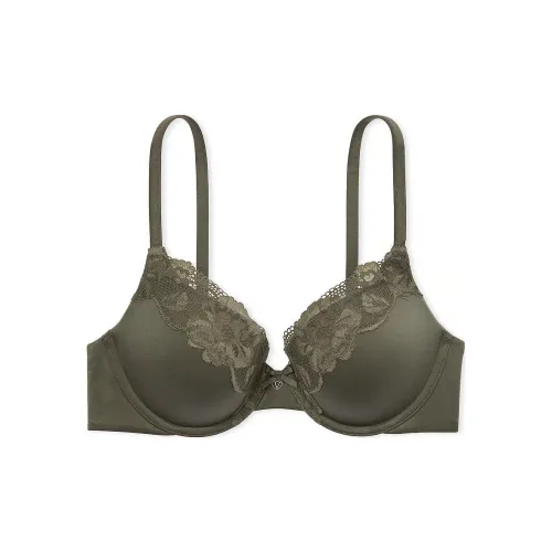 Victoria's Secret Body By Perfect Shape Lace-Trim Push-Up Bra/CO Bra Women's Olive