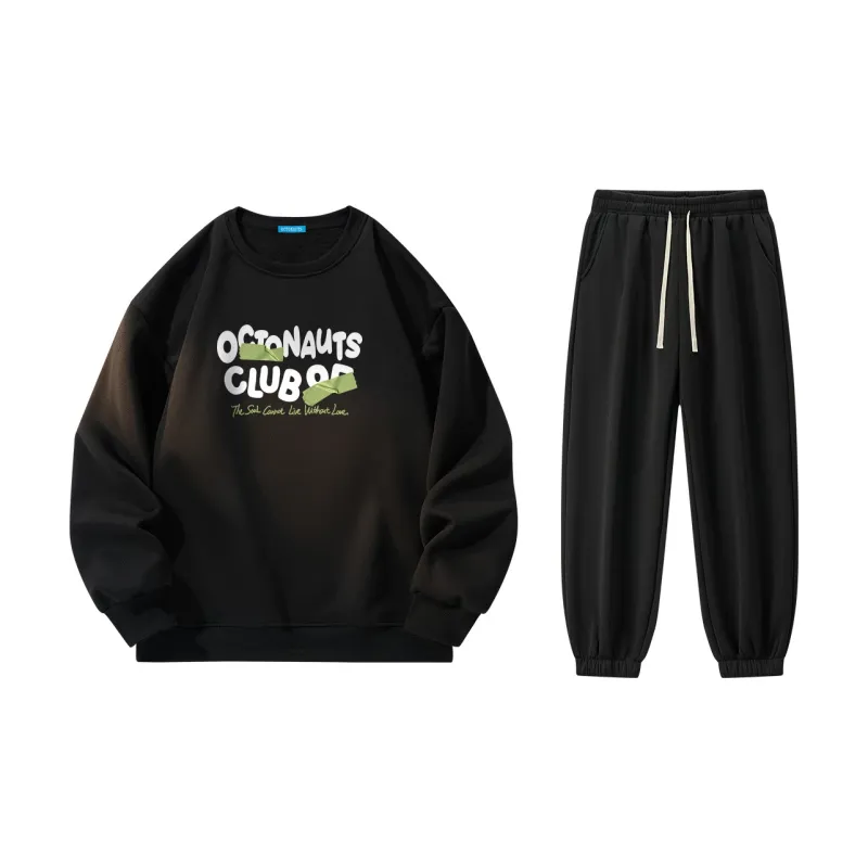 Small Columns Under The Sea Sweatshirt Set Unisex-35