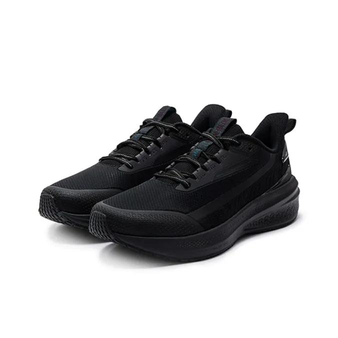 361° Rainy Day 7.0 Cushioned Slip Resistant Water Resistant Low Top Casual Running Shoes Men's Black-1