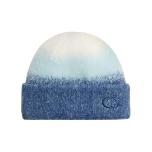 COACH Milu Wool Beanies Unisex Blue
