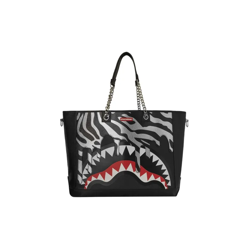 SPRAYGROUND Artificial Leather Tote Bag Shopping Bag Shoulder Bag Handbag Unisex Black-0