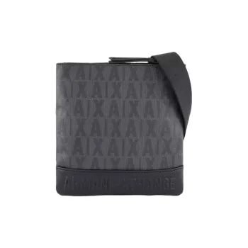 ARMANI EXCHANGEAE Cotton Shoulder Bag, Crossbody Bag Men's Taupe & Black