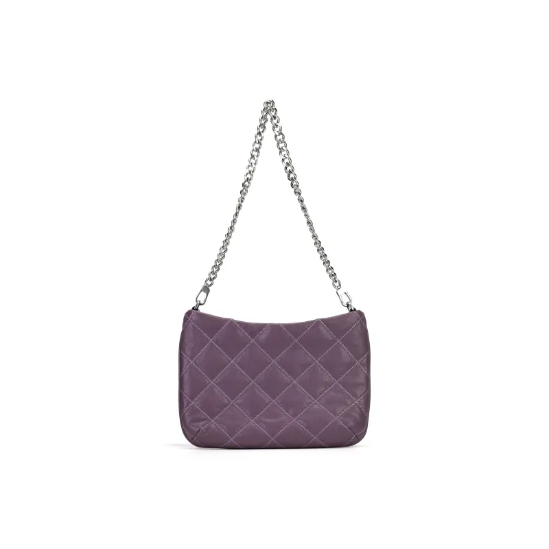 TORY BURCH Leather Handbag, Shoulder Bag Women's Purple-2