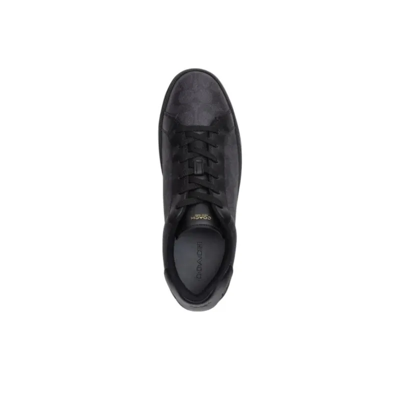 COACH Highline Low Top Skateboard Shoes Men's Black-3
