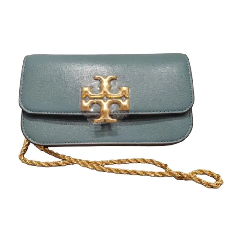 TORY BURCH Eleanor Leather Shoulder Bag Crossbody Bag Small Size Women's Brick Blue-0