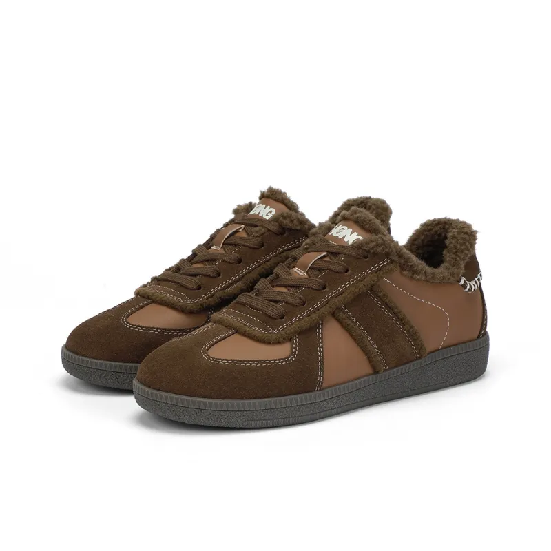 RED DRAGONFLY German Army Trainers Lightweight And Breathable Low Top Casual Shoes Women's Beige Brown-10