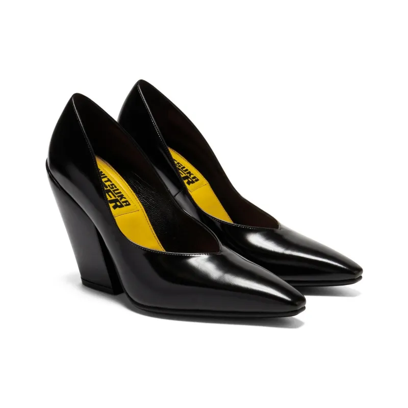 Onitsuka Tiger Chunky Heel High Heels Women's Black-2