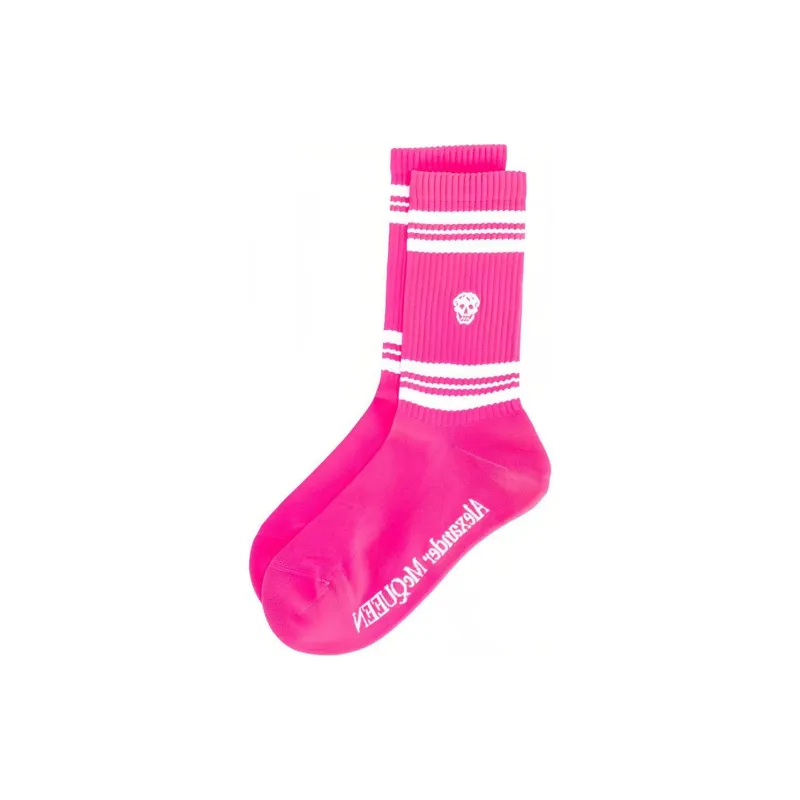 Alexander McQueen Knee High Socks Women's 1 Pack Neon Pink-1