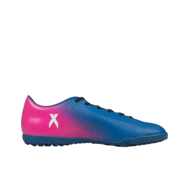 Adidas X 16.4 TF Rubber Broken Studs Anti Slip Wear Resistant Soccer Shoes Men's Blue Pink-1