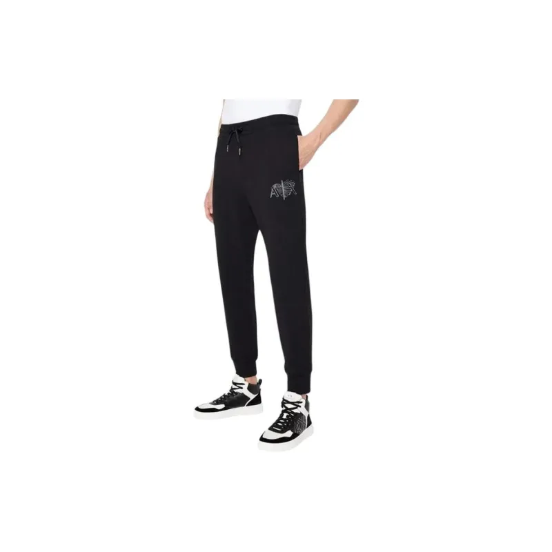 ARMANI EXCHANGEAE FW22 Knitted Sports Pants Men's Black-1