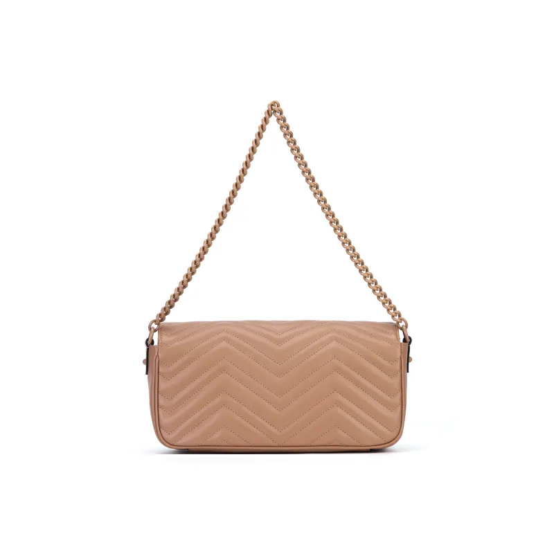 GUCCI GG Marmont Quilting Leather Crossbody Bag Shoulder Bag Women's Rose Pink-3