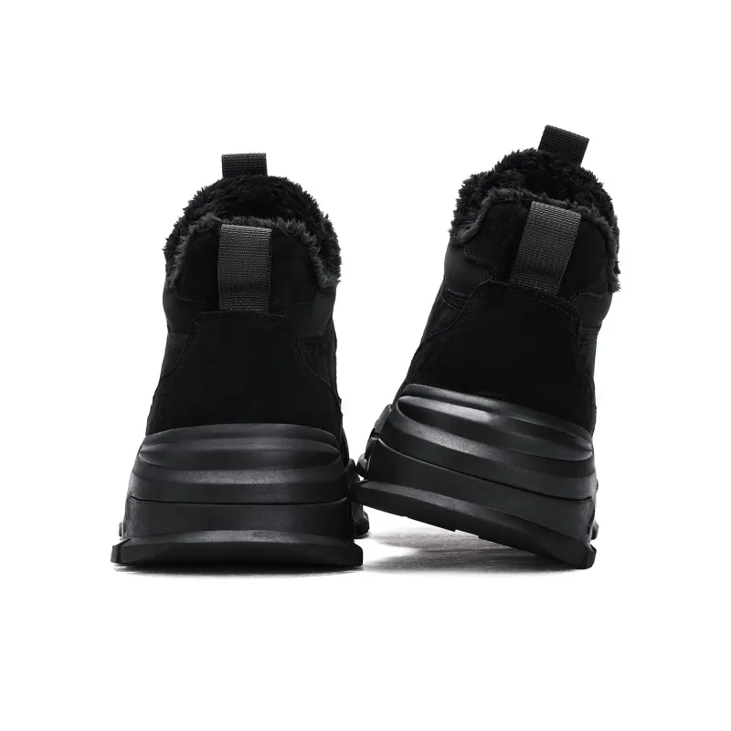 JEEP SPIRIT Anti Slip Wear Resistant Impact Resistant Lightweight Warm Rebound High Top Outdoor Shoes Men's Black-5