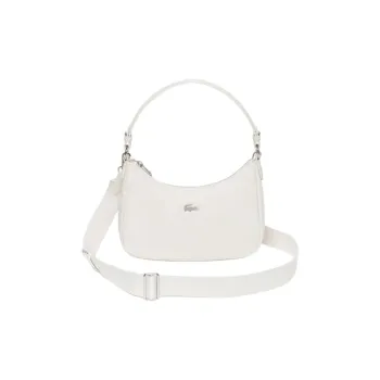 LACOSTE Nylon Shoulder Bag, Crossbody Bag, Handbag Women's White