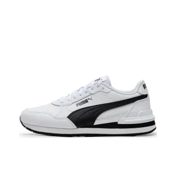 PUMA St Runner Slip Resistant Low Top Casual Shoes Unisex White Black