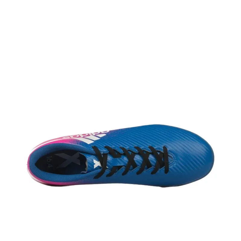 Adidas X 16.4 TF Rubber Broken Studs Anti Slip Wear Resistant Soccer Shoes Men's Blue Pink-2