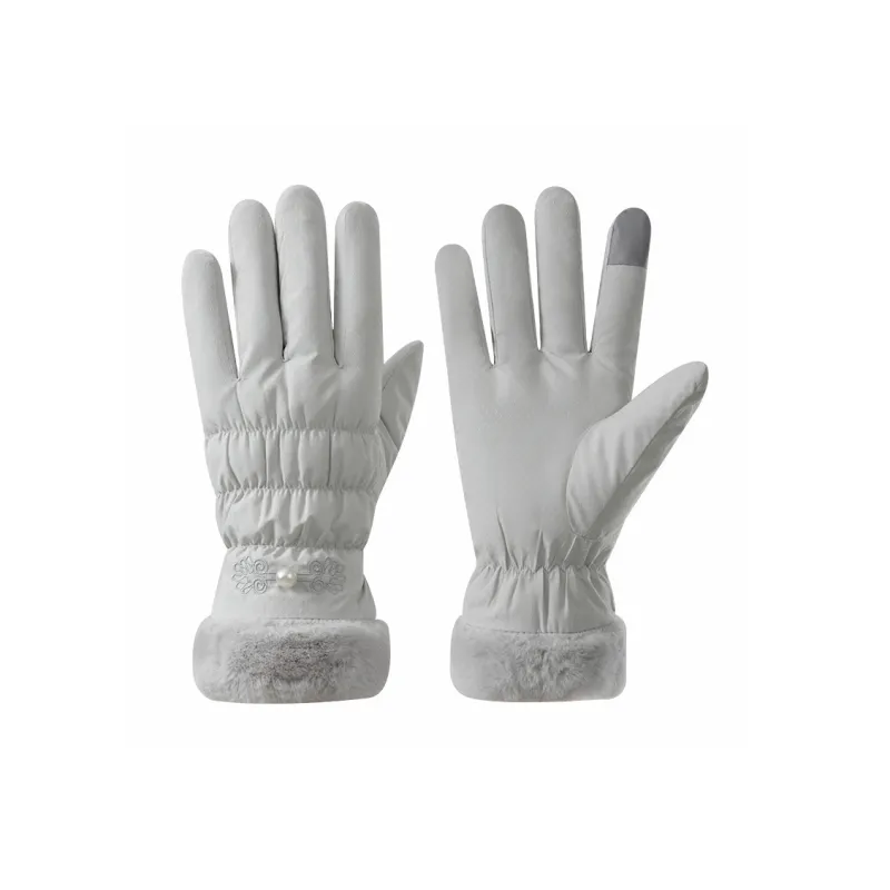 NANJIREN Thickened Warm Gloves Women's-4