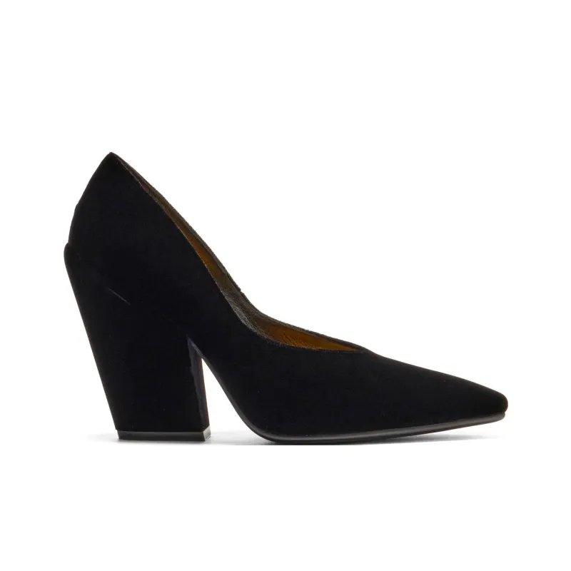 Onitsuka Tiger Chunky Heel High Heels Women's Black-1