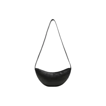 ZARA Sheepskin Shoulder Bag, Crossbody Bag Regular Men's Black