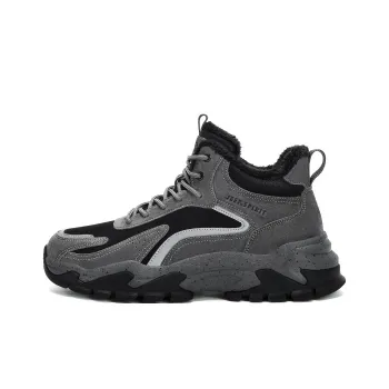 JEEP SPIRIT Wear Resistant High Top Outdoor Shoes Men's Climbing Gray