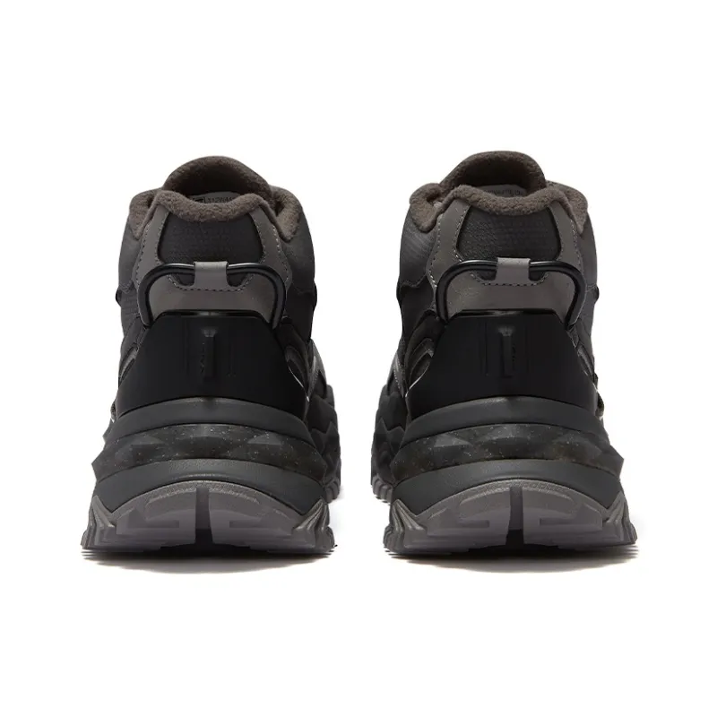 FILA FUSION BIANCO Anti Slip Wear Resistant Mid Top Casual Shoes Women's Gray Black-3
