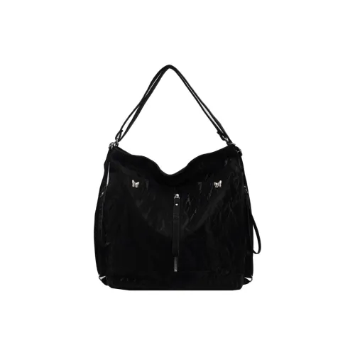 Morellybear PU Tote messenger Shoulder Bag Regular Women's Black/Ecru/Blue/Silver/Green