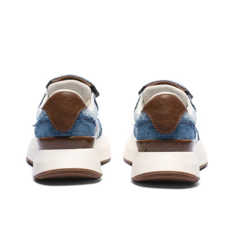 Ocai Anti-Slip Wear-Resistant Low-Top Casual Running Shoes Women's Denim Blue Brown-3