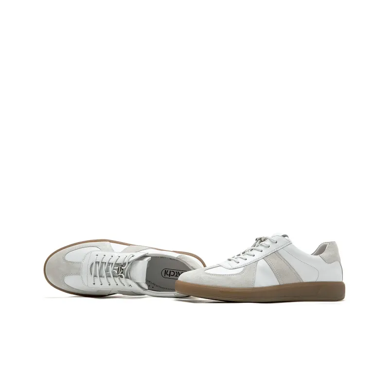 Satchi Low Top Skateboard Shoes Men's White Gray-2
